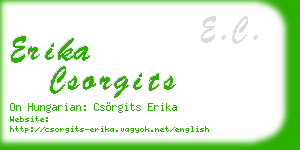 erika csorgits business card